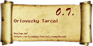 Orlovszky Tarcal névjegykártya
